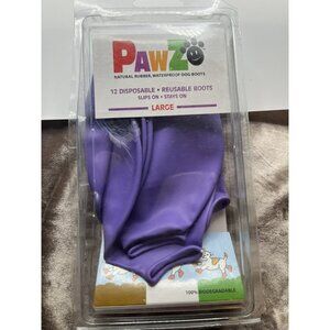 PawZ Rubber Dog Pet Boots Water-Proof Paws Disposable Reusable Large Purple 2 PK